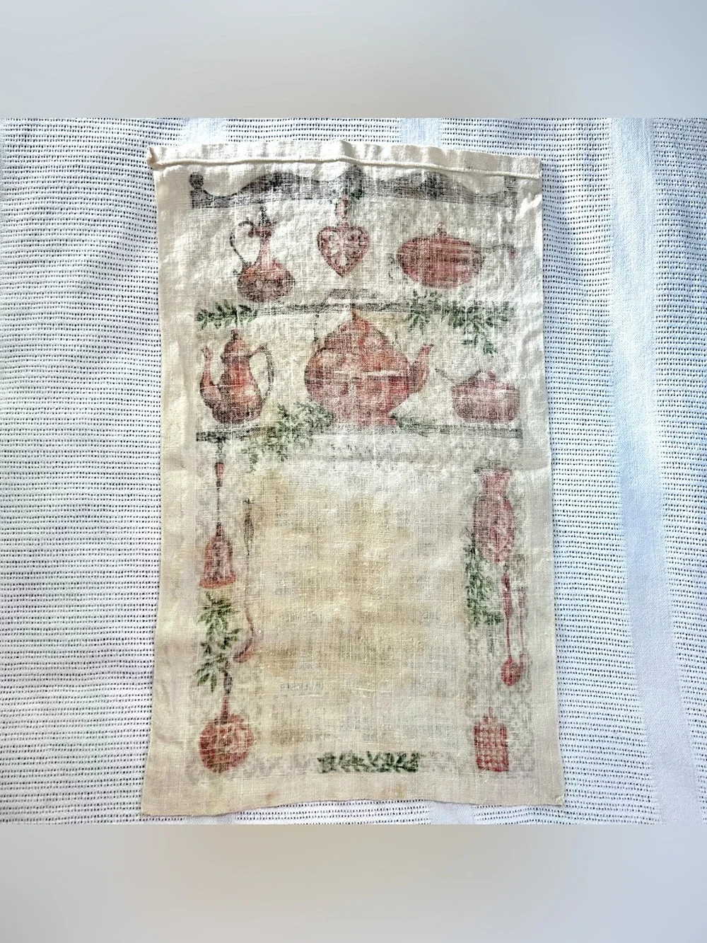 1966 Linen Calendar Tea Towel